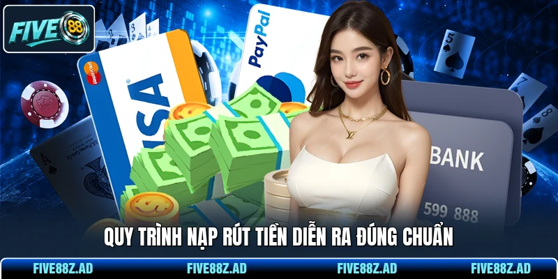 Quy trình nạp rút tiền diễn ra đúng chuẩn
